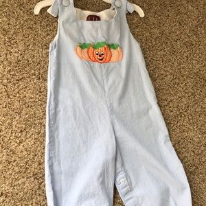 Embroidered pumpkin outfit sz 18-24months